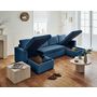 Voir la diapositive 3 : BEST MOBILIER Cyrus - canapé panoramique en u - 7 places - convertible avec coffre - en velours côtelé