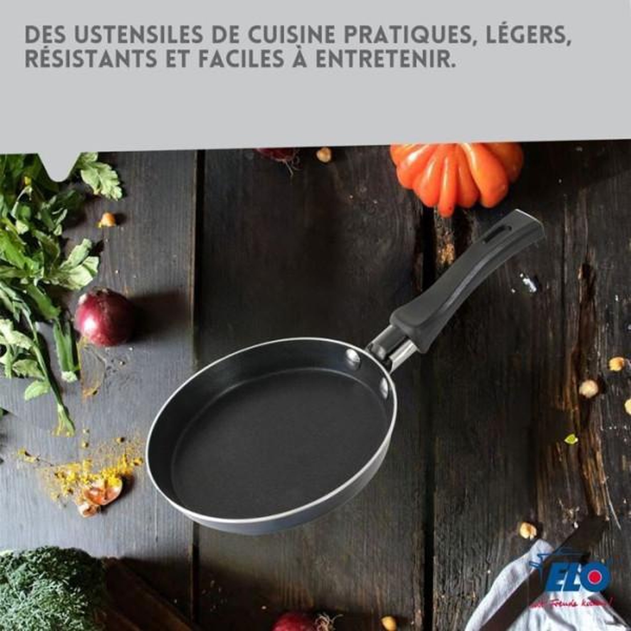 Voir la diapositive 2 : ELO Ensemble de 2 mini poele a crepe - elo - jewel de luxe - ø 14 cm - revetement céramique