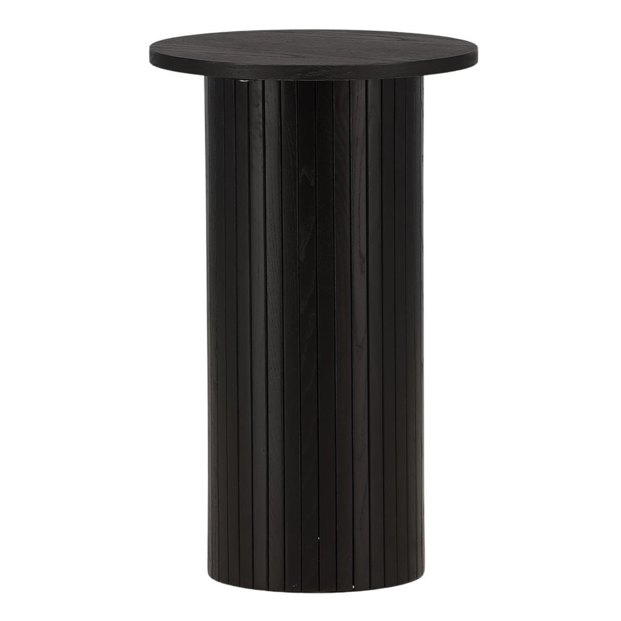 Paris Prix Table d'appoint design nervuré  bianca  65cm noir