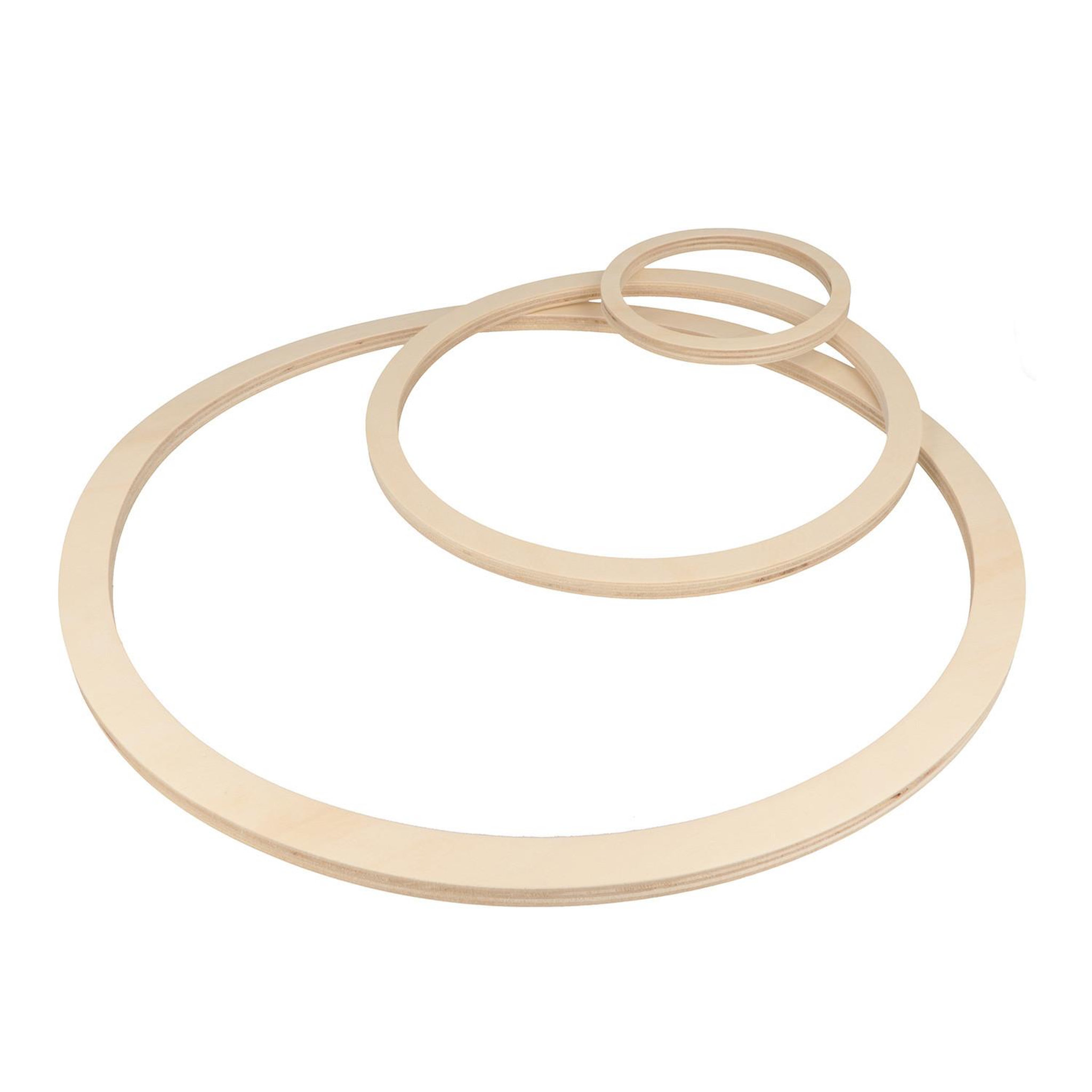 Voir la diapositive 1 : Artemio 3 cercles en bois 13/ 26/ 40 cm