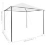 Voir la diapositive 6 : VIDAXL Tonnelle 3x3x2,9 m Blanc 180 g/m^2