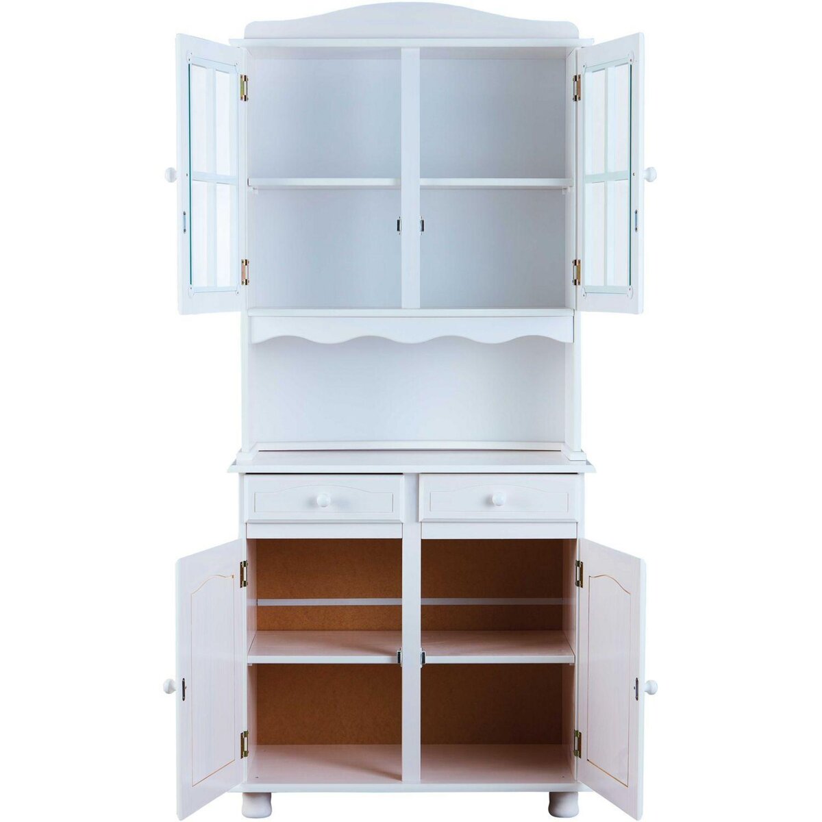 Bahut Vaisselier  4 portes 2 tiroirs Pin massif MARBELLA