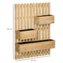 Voir la diapositive 3 : OUTSUNNY Jardinière murale avec treillis - lot de 3 jardinières murales - dim. 60L x 16l x 80H cm - bois sapin pré-huilé