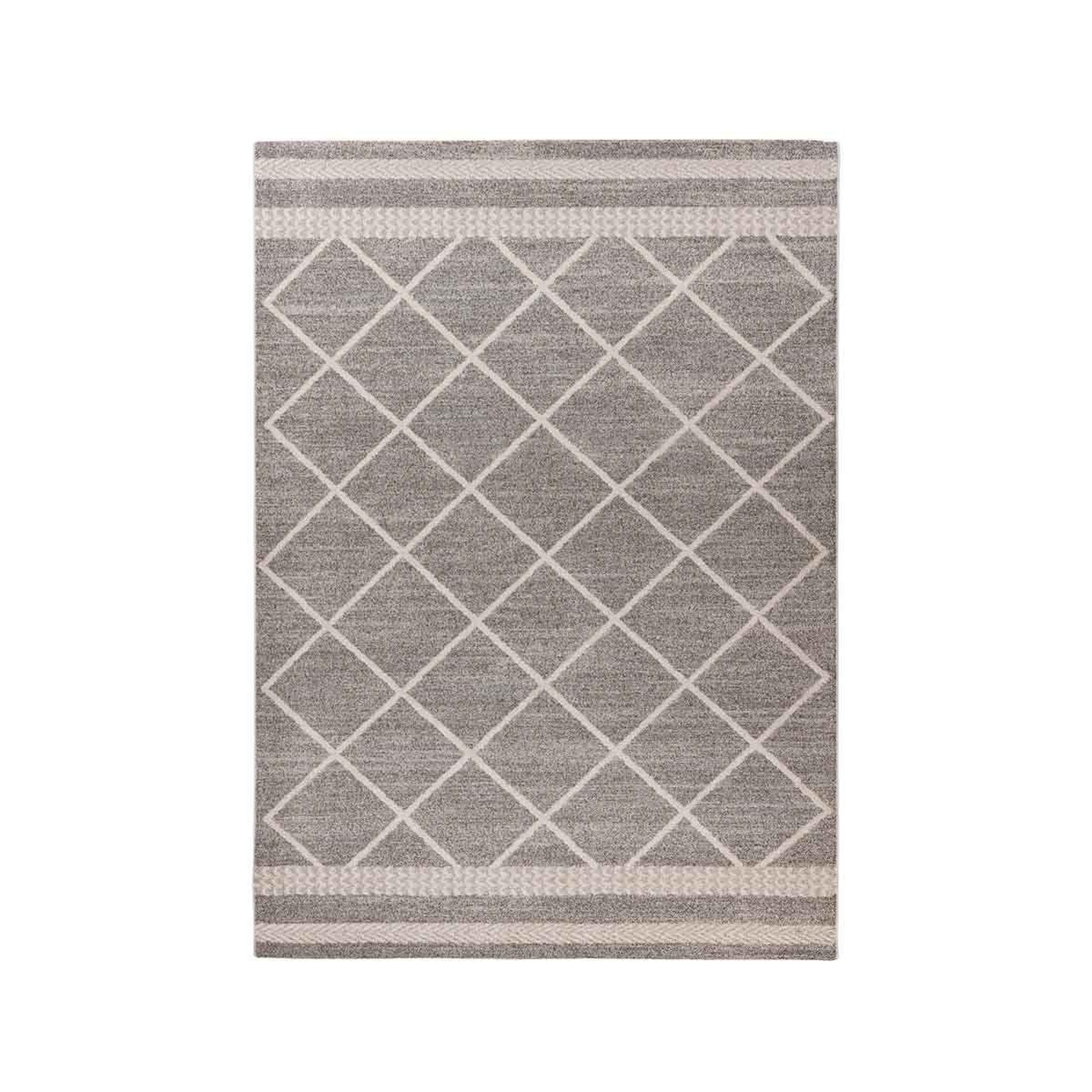 Paris Prix Tapis tissé graphique  rhombus ii  beige & marron. Coloris disponibles : Beige