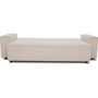 Voir la diapositive 4 : MARKET24 Canapé droit convertible 3 places JOSH - velours côtelé beige - Coffre de rangement - L239xP86xH85cm
