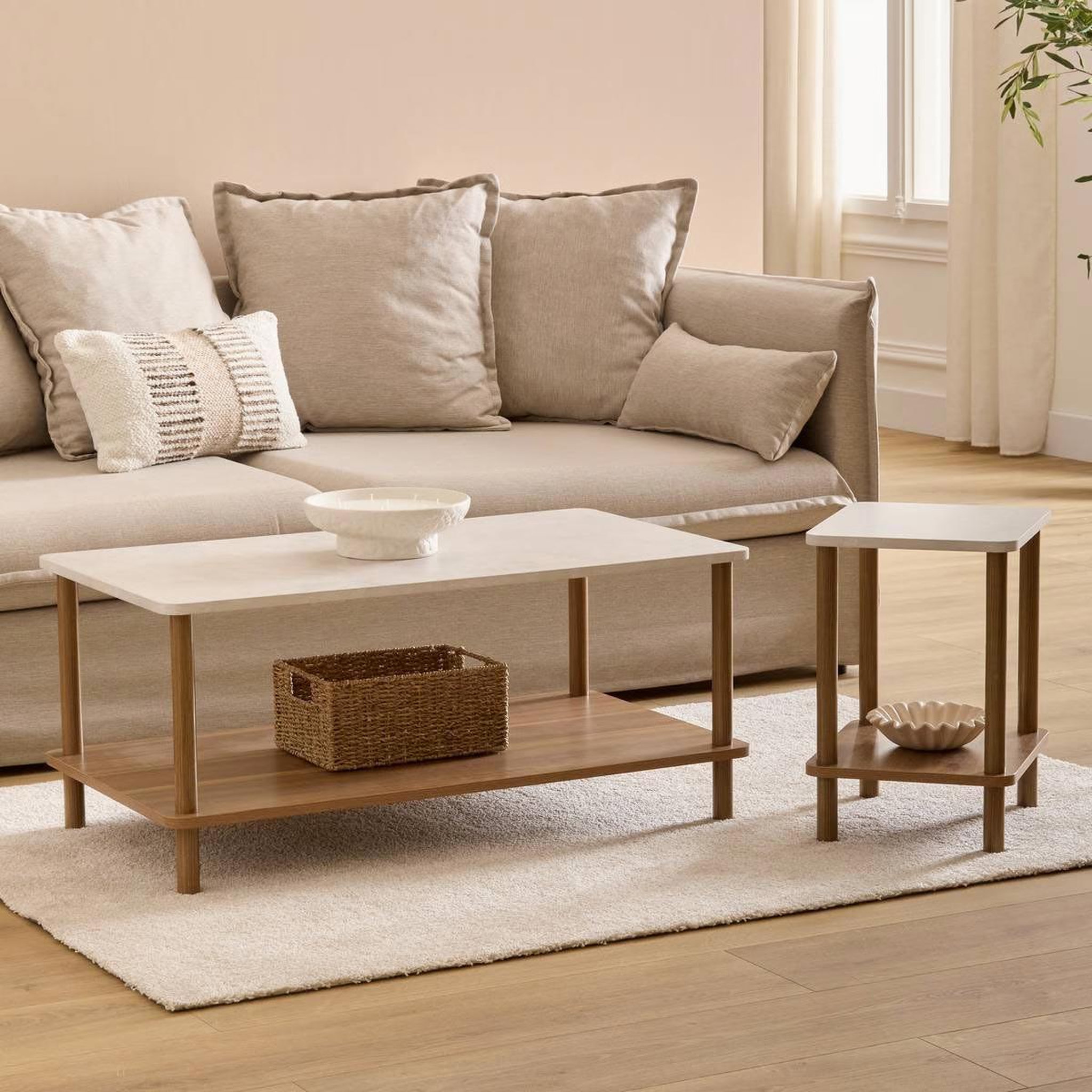 Voir la diapositive 3 : FIVE Table d'appoint design  côme  44cm marron