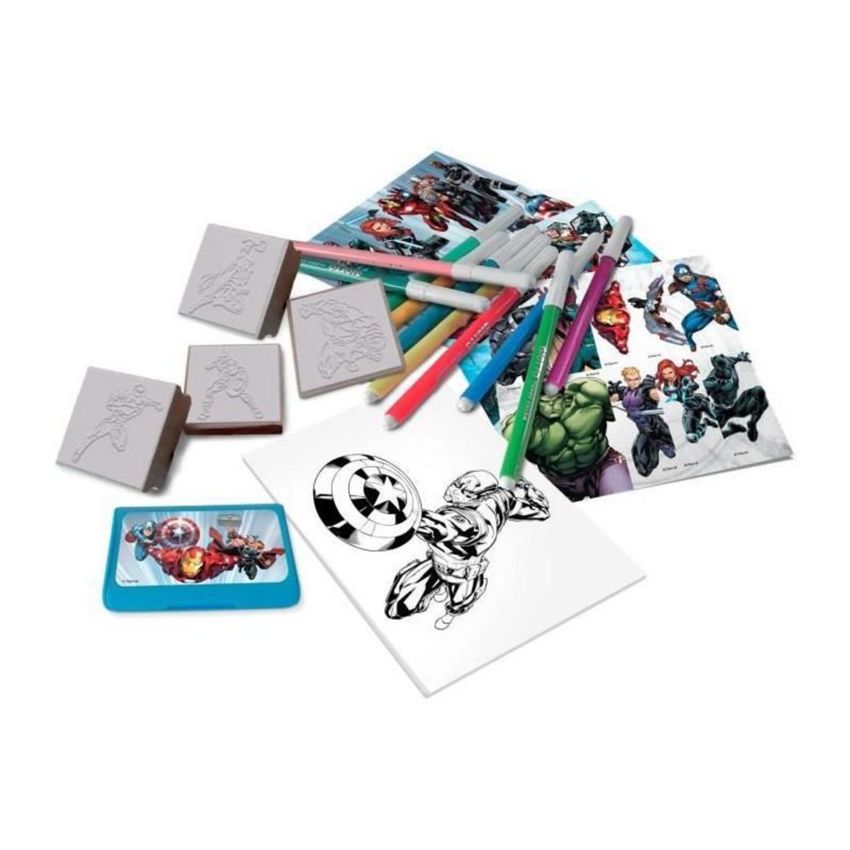 Multiprint Sac a dos garni - MULTIPRINT - 24873 - 4 tampons Avengers