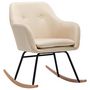 Voir la diapositive 2 : VIDAXL Chaise a bascule Creme Tissu