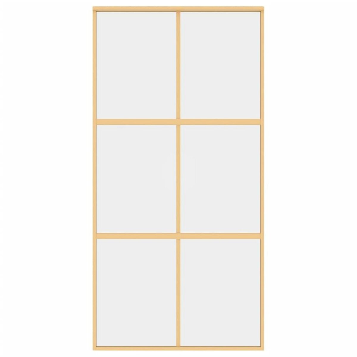 VIDAXL Porte coulissante dore 102,5x205cm verre ESG clair et aluminium