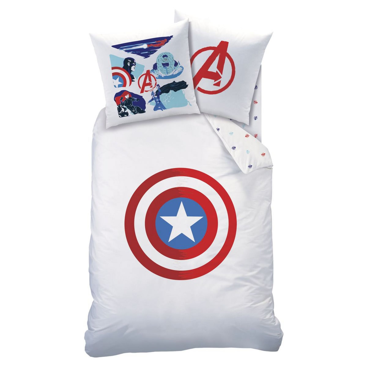 MARVEL Parure housse de couette enfant en coton 57 fils AVENGERS