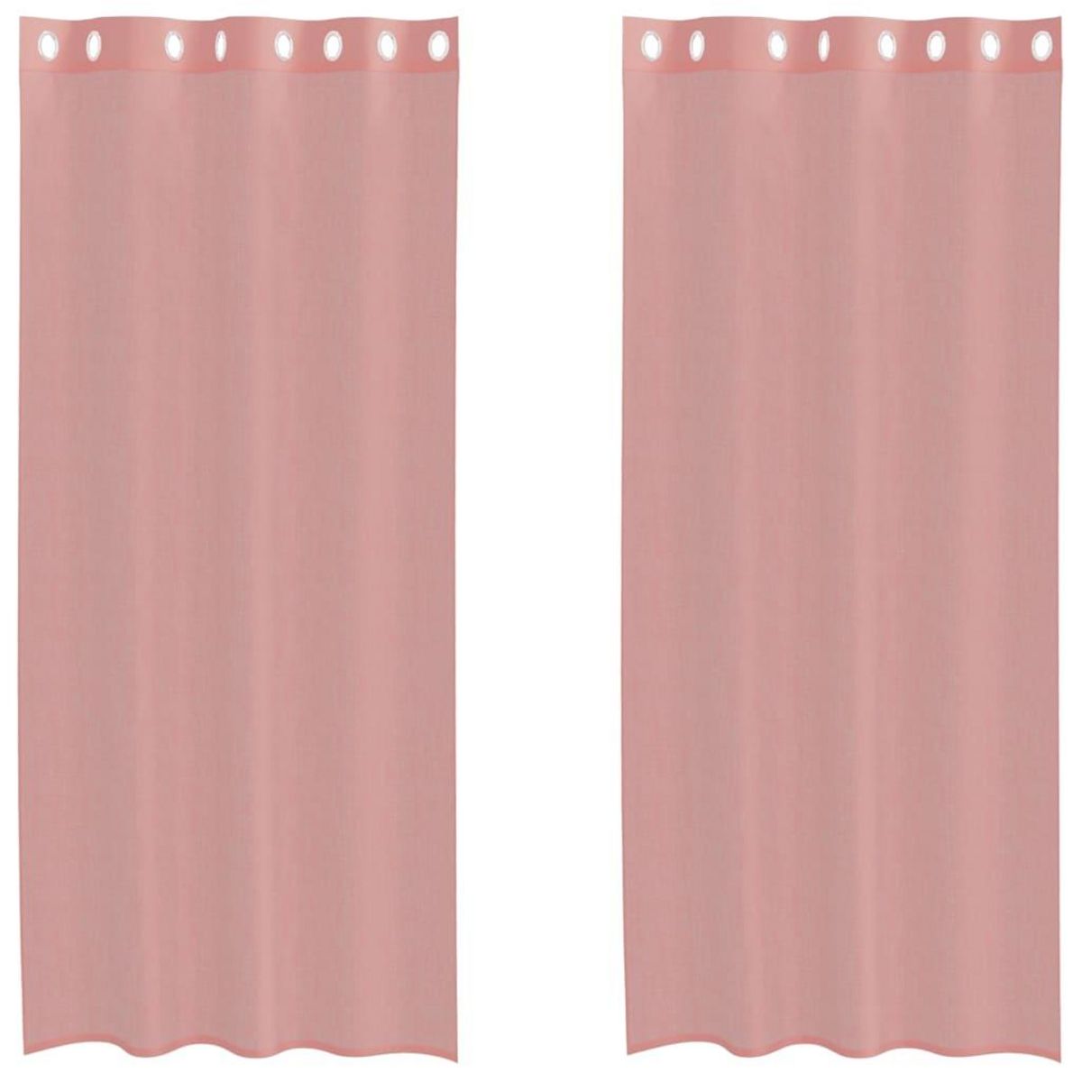 VIDAXL Rideaux en voile avec œillets 2 pcs rose 140x245 cm