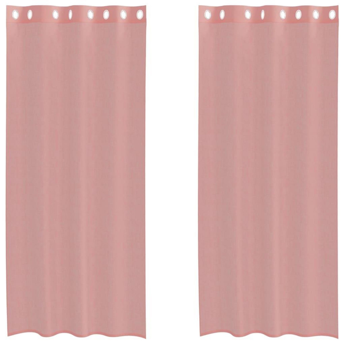 VIDAXL Rideaux en voile avec œillets 2 pcs rose 140x245 cm
