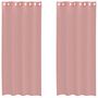 Voir la diapositive 2 : VIDAXL Rideaux en voile avec œillets 2 pcs rose 140x245 cm