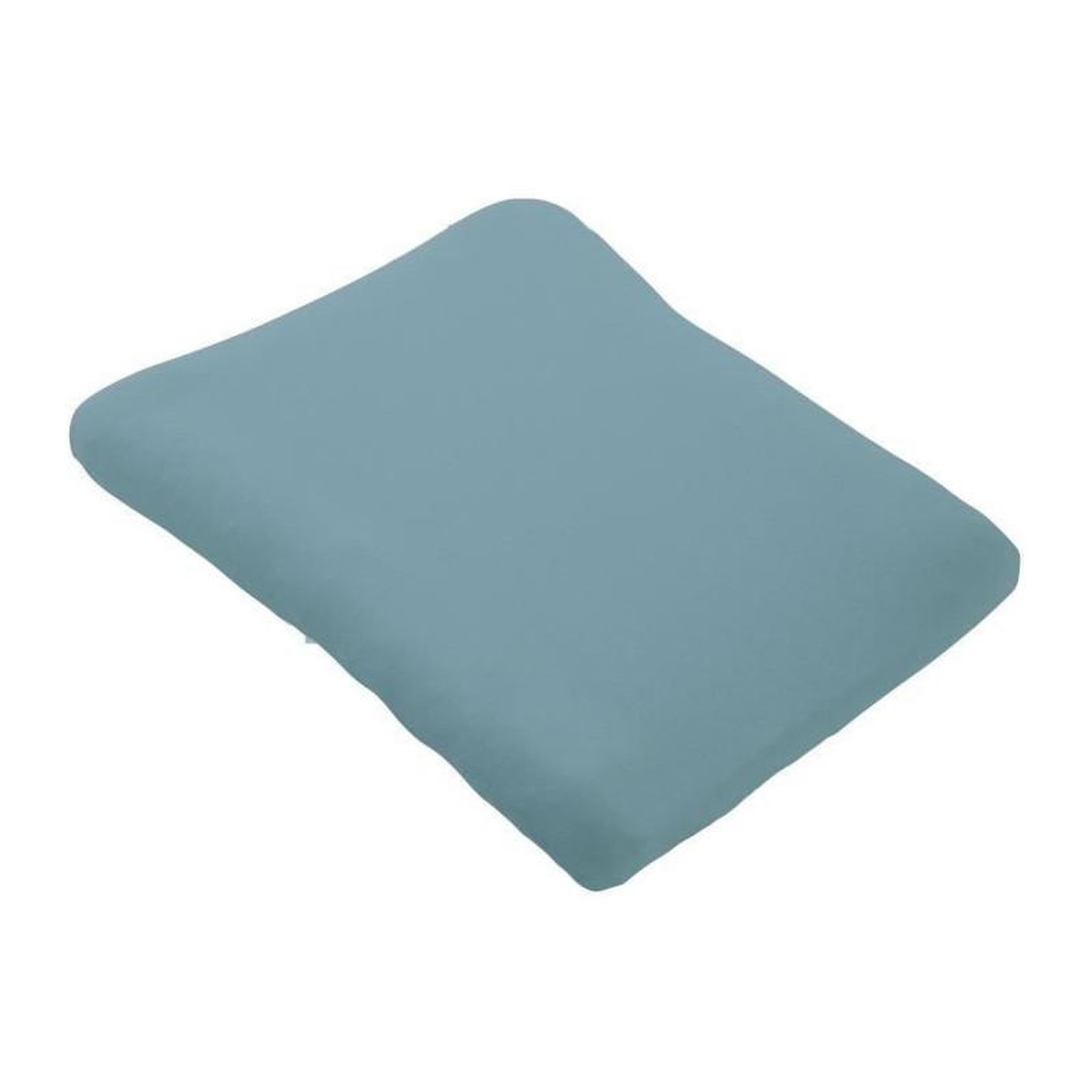 Voir la diapositive 2 : DOMIVA DOMIVA Lot 2 Housses matelas a langer - Eponge polycoton - oeko-Tex - Blanc/Nile - 50 x 75 cm