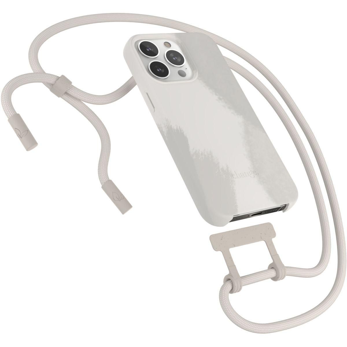 WOODCESSORIES Coque avec cordon iPhone 13 Pro Max Tour de cou blanc