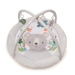 KINDERKRAFT Tapis d'éveil doux avec jouets d'activation et arceaux. Coloris disponibles : Gris