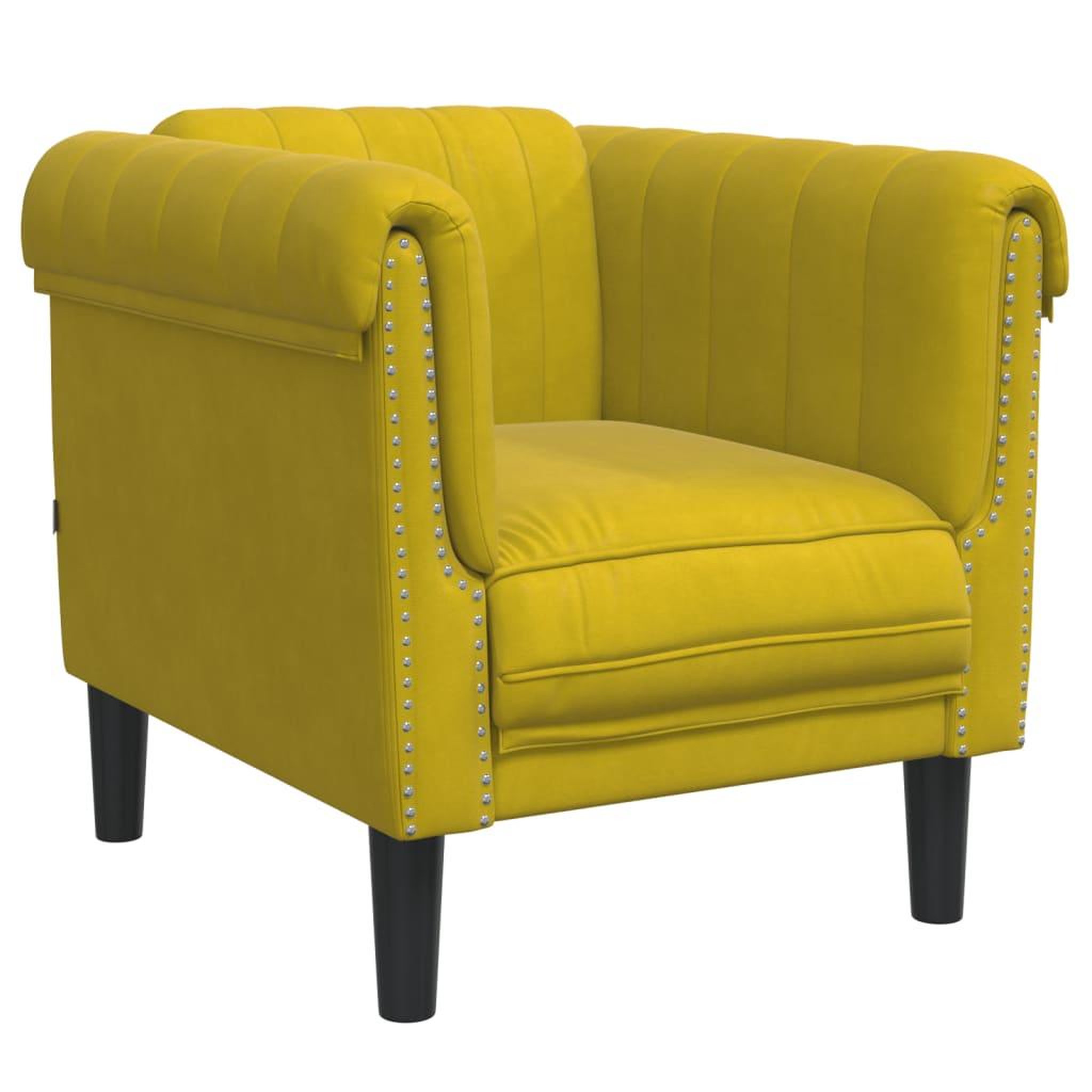 Voir la diapositive 4 : VIDAXL Ensemble de canapes 3 pcs jaune velours