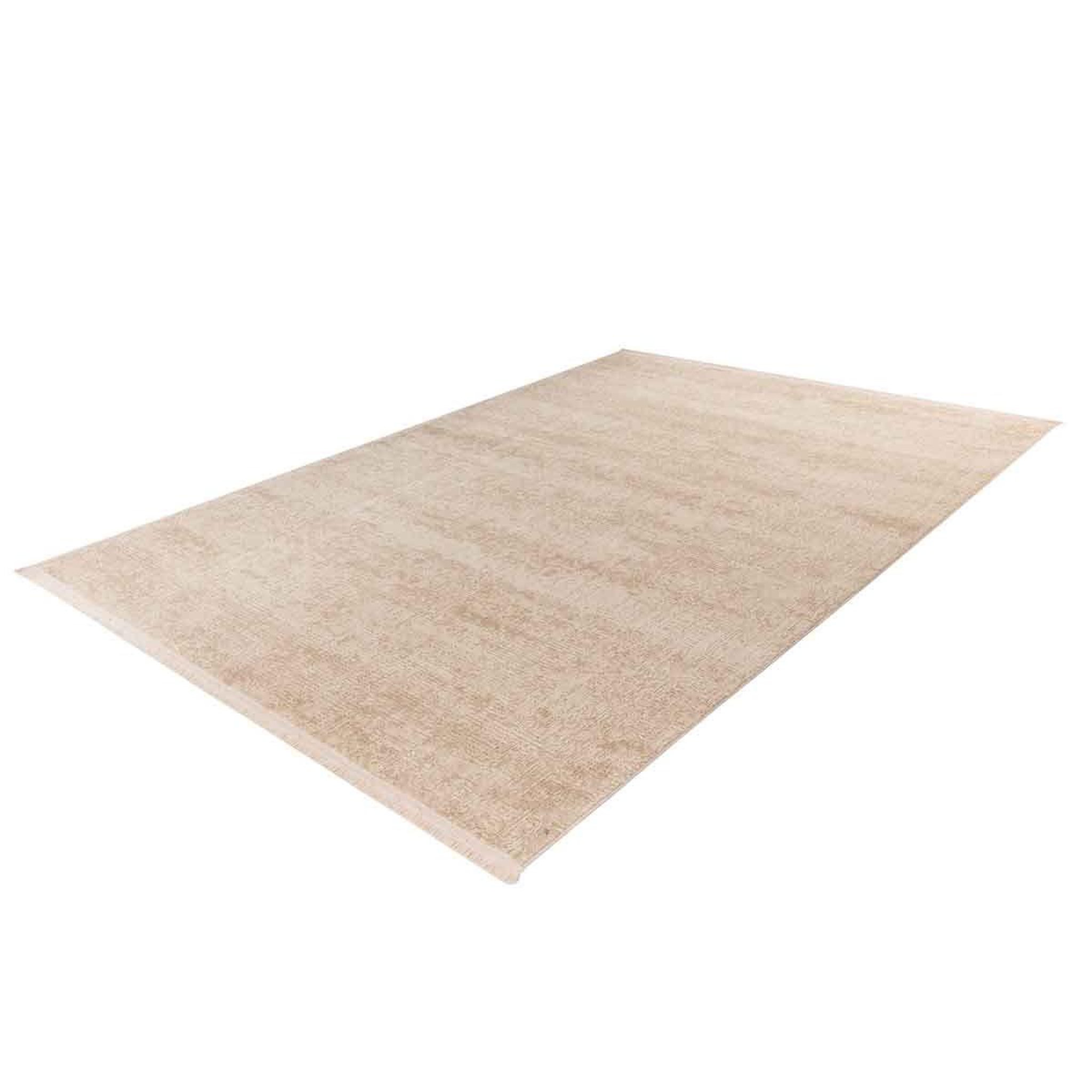 Voir la diapositive 2 : Paris Prix Tapis Uni Tissé à Poils Courts  Adeon  Crème