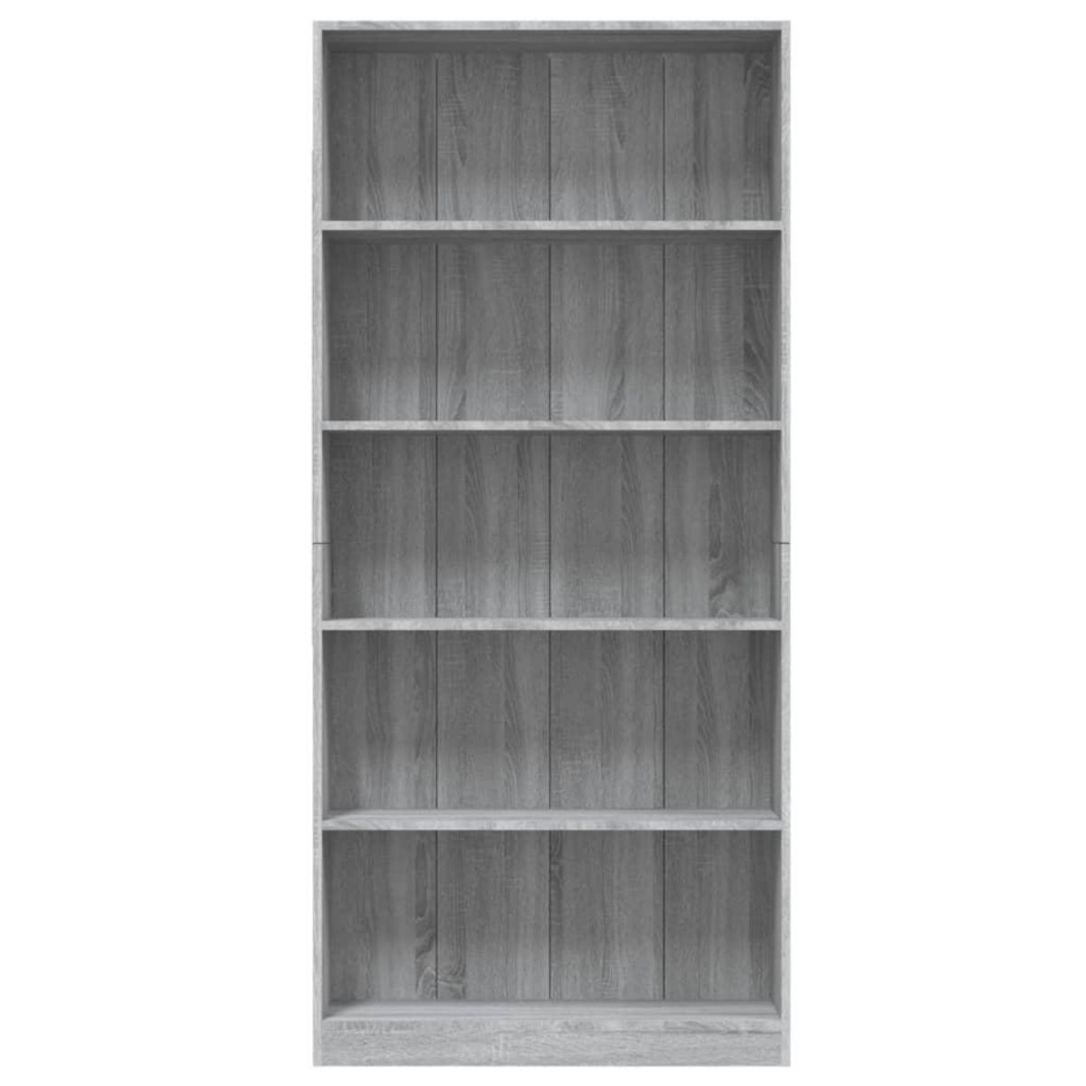 VIDAXL Bibliotheque 5 niveaux Sonoma gris 80x24x175 cm