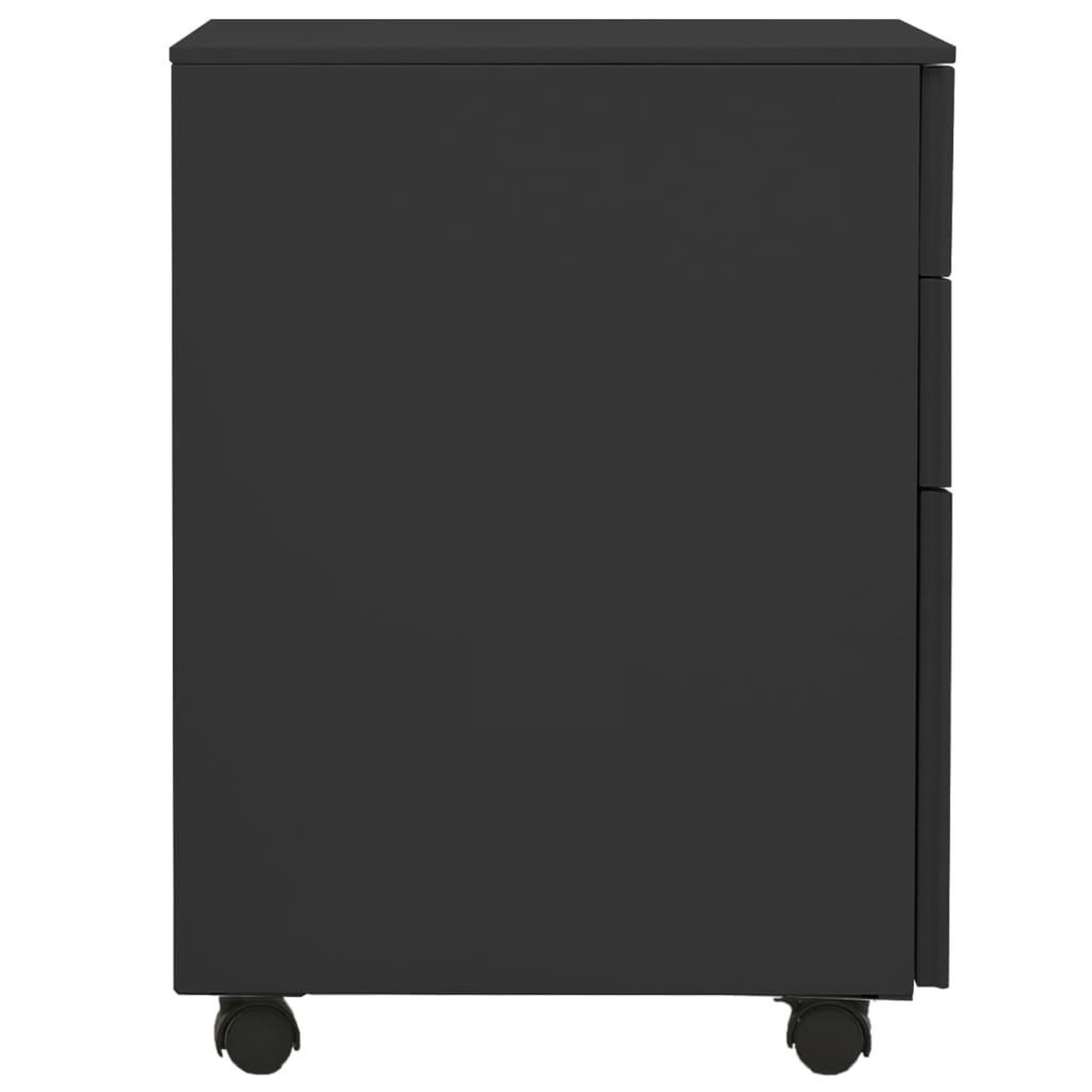 Voir la diapositive 3 : VIDAXL Classeur mobile Anthracite 39x45x60 cm Acier