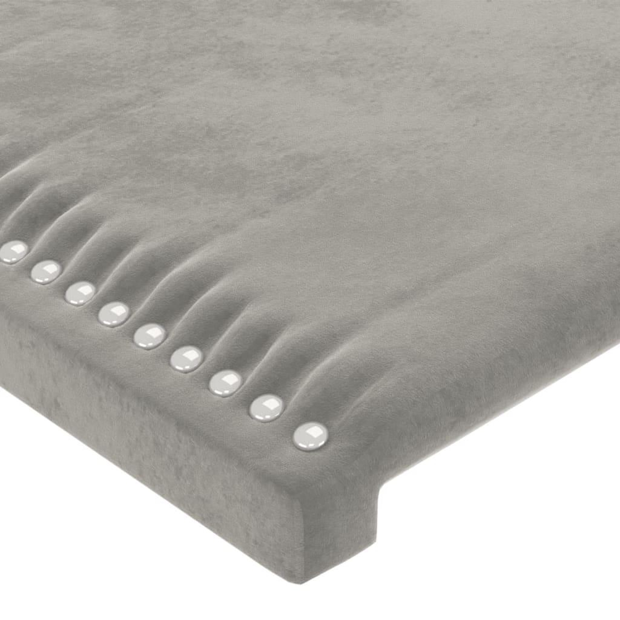 Voir la diapositive 5 : VIDAXL Tete de lit a LED Gris clair 183x16x118/128 cm Velours