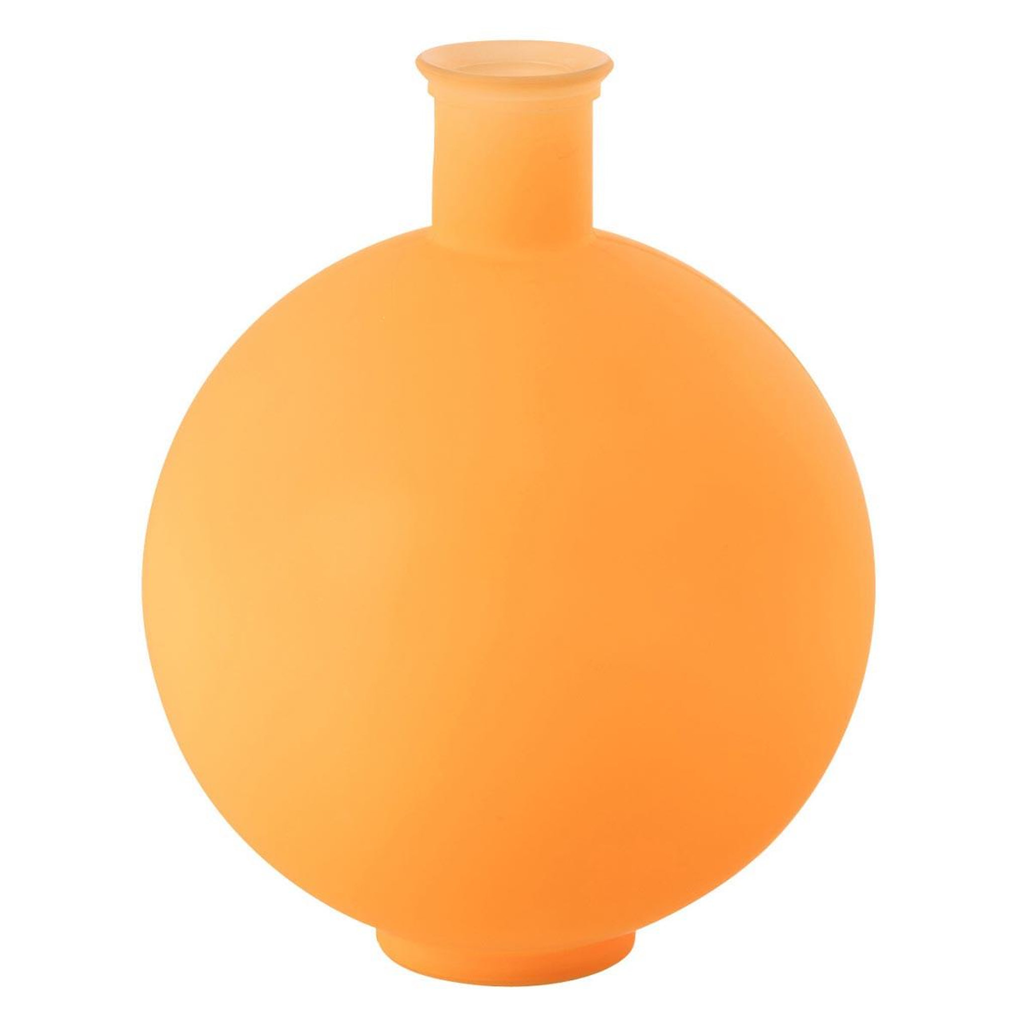 J-LINE Vase ball en verre  neon  44cm orange