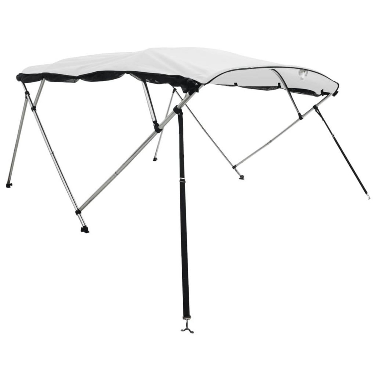 VIDAXL Toit bimini a 4 arceaux parois en maille 243x(185-198)x137 cm