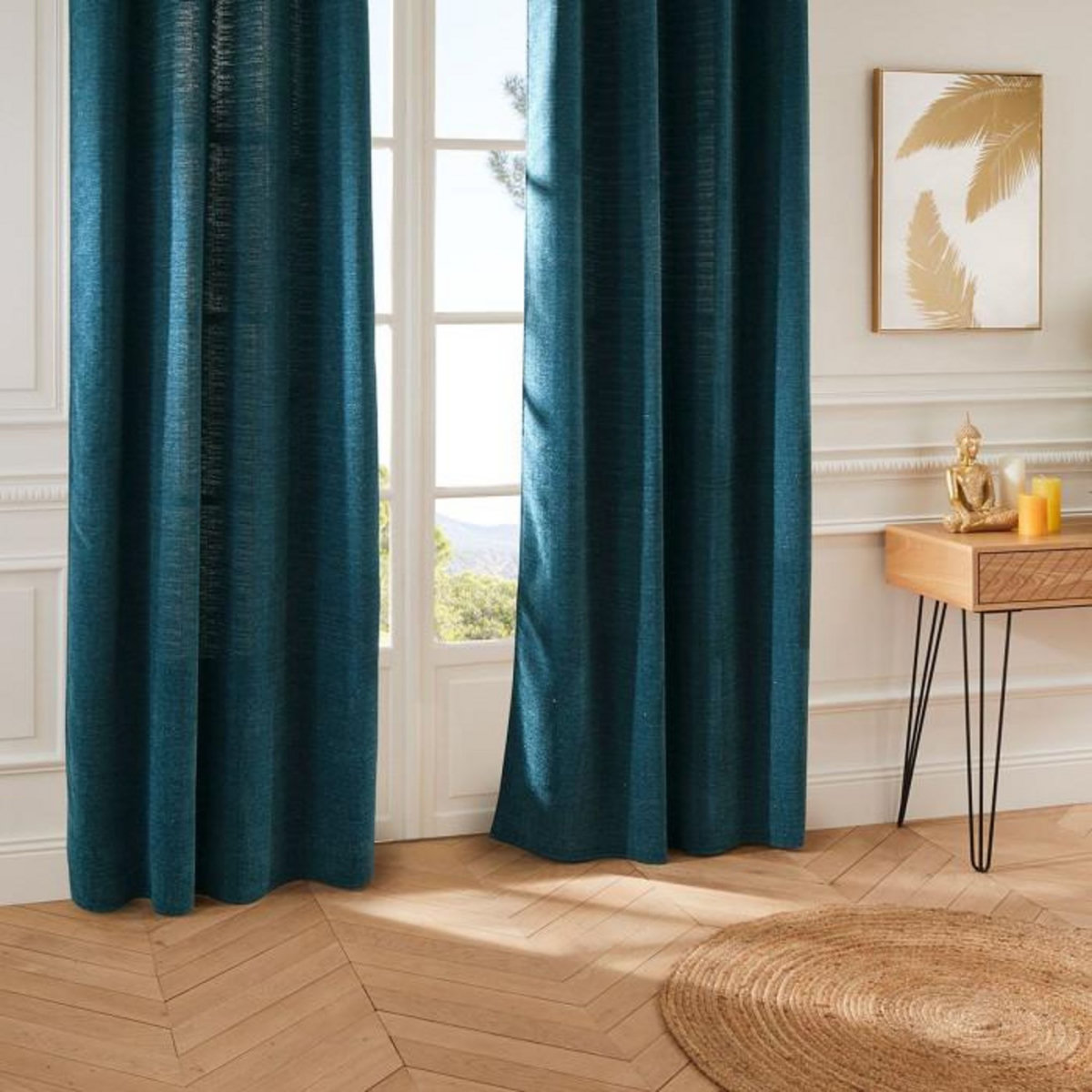 ATMOSPHERA Rideau à Oeillets  Jiling  140x260cm Bleu