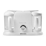 BEABA Cuiseur vapeur-mixeur 2 bols Babycook Plus Blanc/gris