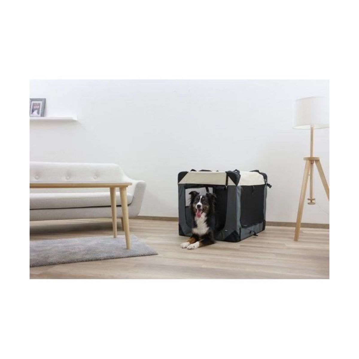 KERBL Box de transport - KERBL - Journey- 70 x 52 x 52 cm - Gris / Beige