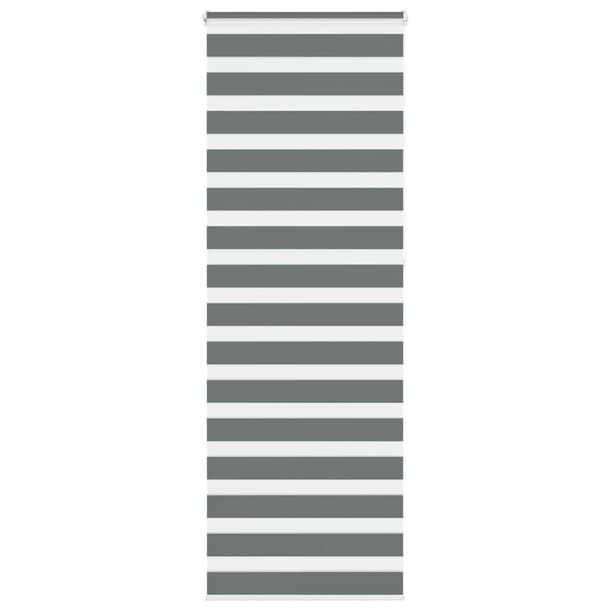 VIDAXL Store zebre gris fonce largeur du tissu 85,9 cm polyester