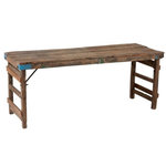 Paris Prix Console Vintage en Bois  Pesca  173cm Naturel