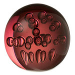 Paris Prix Presse-Papier en Verre  Bubles  10cm Bordeaux