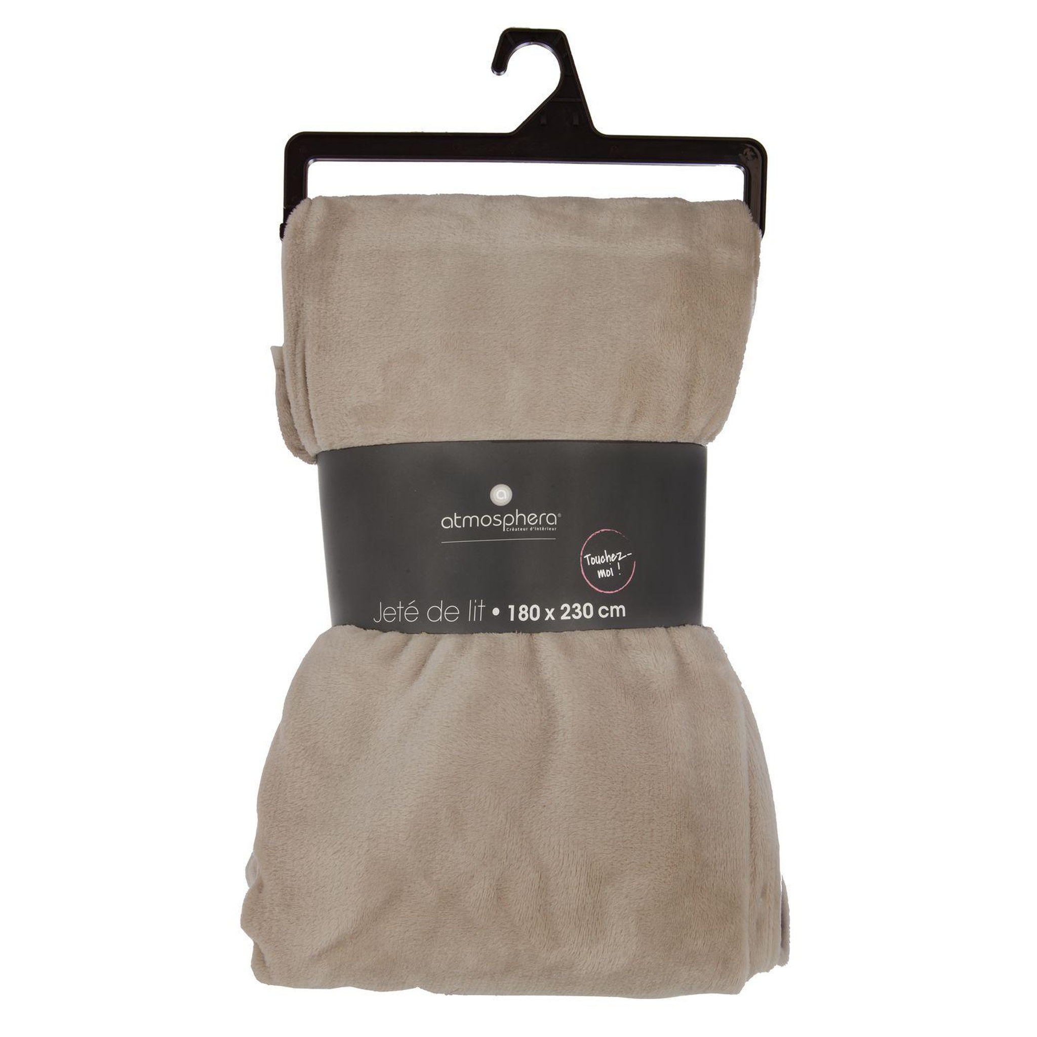 Voir la diapositive 1 : ATMOSPHERA Grand Plaid en flanelle uni