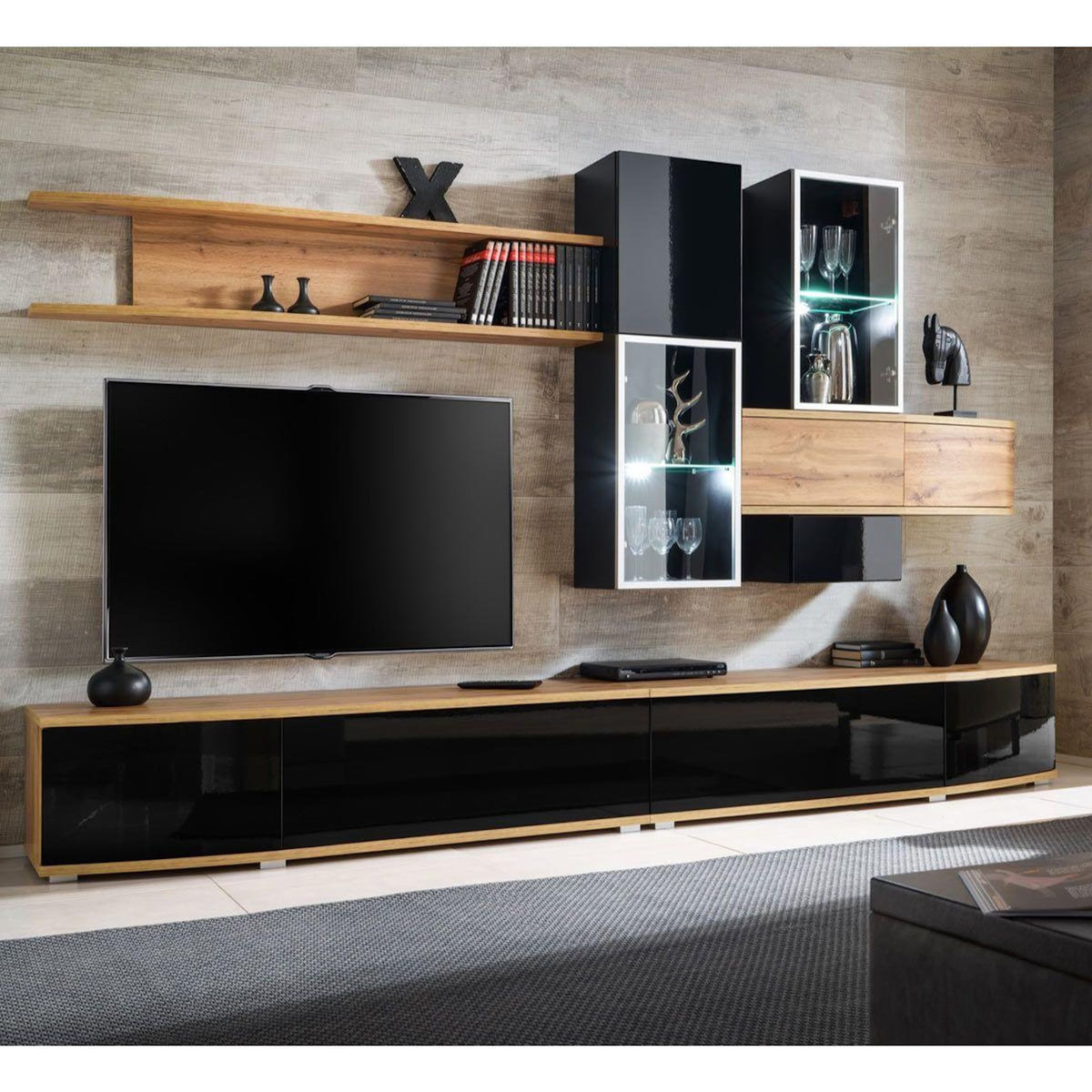 Paris Prix Ensemble Meuble TV  Manhattan  300cm Naturel
