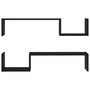 Voir la diapositive 5 : VIDAXL Etageres murales 2 pcs noir 100x15x20 cm bois d'ingenierie
