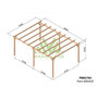 Voir la diapositive 2 : JARDIDECO Pergola massive en bois Paris 600 x 420 cm - Maderland