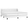 Voir la diapositive 3 : VIDAXL Sommier a lattes de lit avec matelas Blanc 200x200cm Similicuir