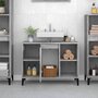Voir la diapositive 3 : VIDAXL Meuble d'evier gris beton 80x33x60 cm bois d'ingenierie