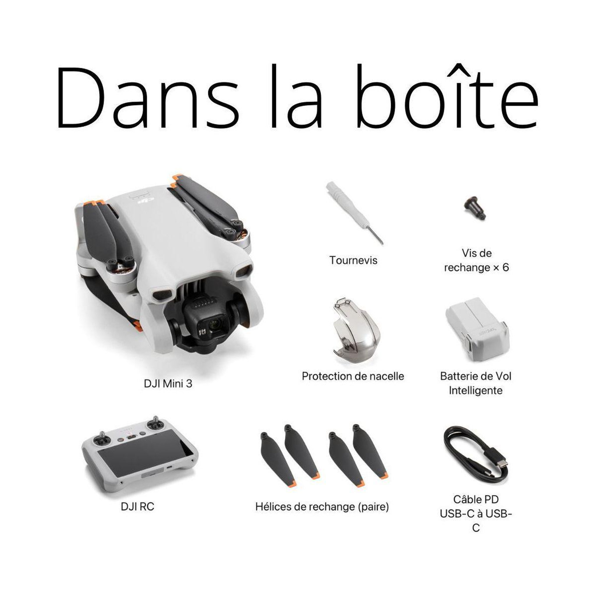 Voir la diapositive 5 : DJI Drone Mini 3 RC télécommande écran