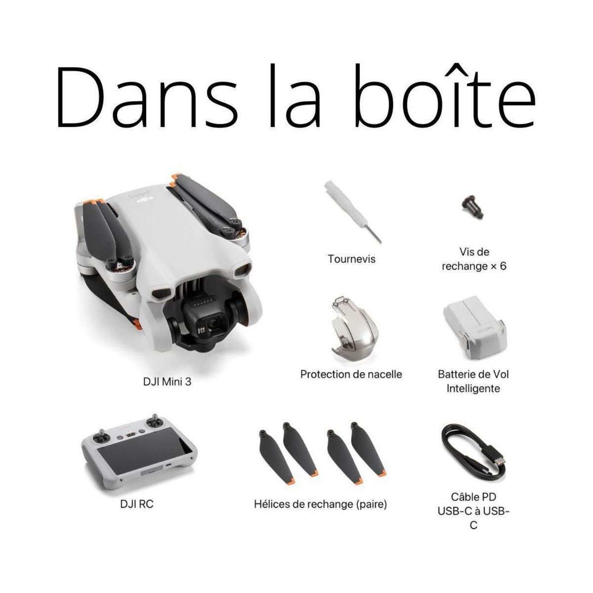 DJI Drone Mini 3 RC télécommande écran