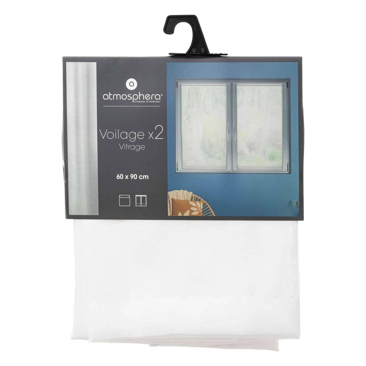 ATMOSPHERA Lot de 2 voilages Moly