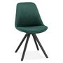 Voir la diapositive 1 : Paris Prix Chaise Vintage en Velours  Marty  84cm Vert & Noir