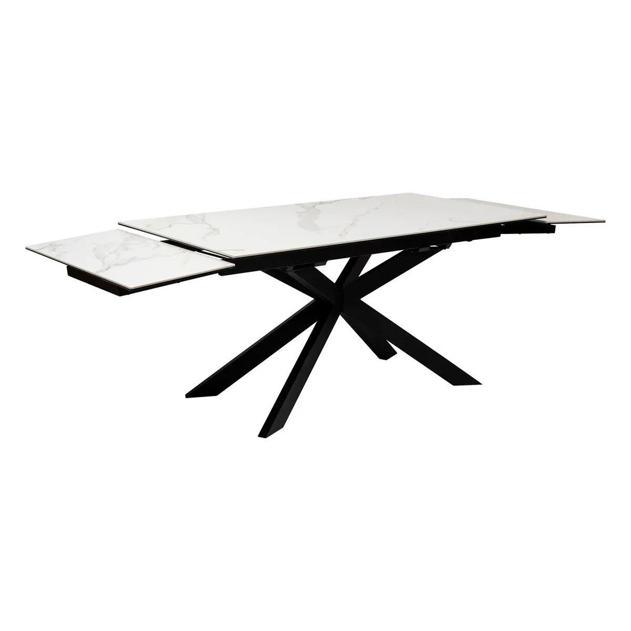 Voir la diapositive 3 : ATMOSPHERA Table à manger extensible effet marbre  boot  160-240cm blanc