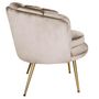 Voir la diapositive 3 : Paris Prix Fauteuil Arrondi en Velours  Dabren  80cm Taupe