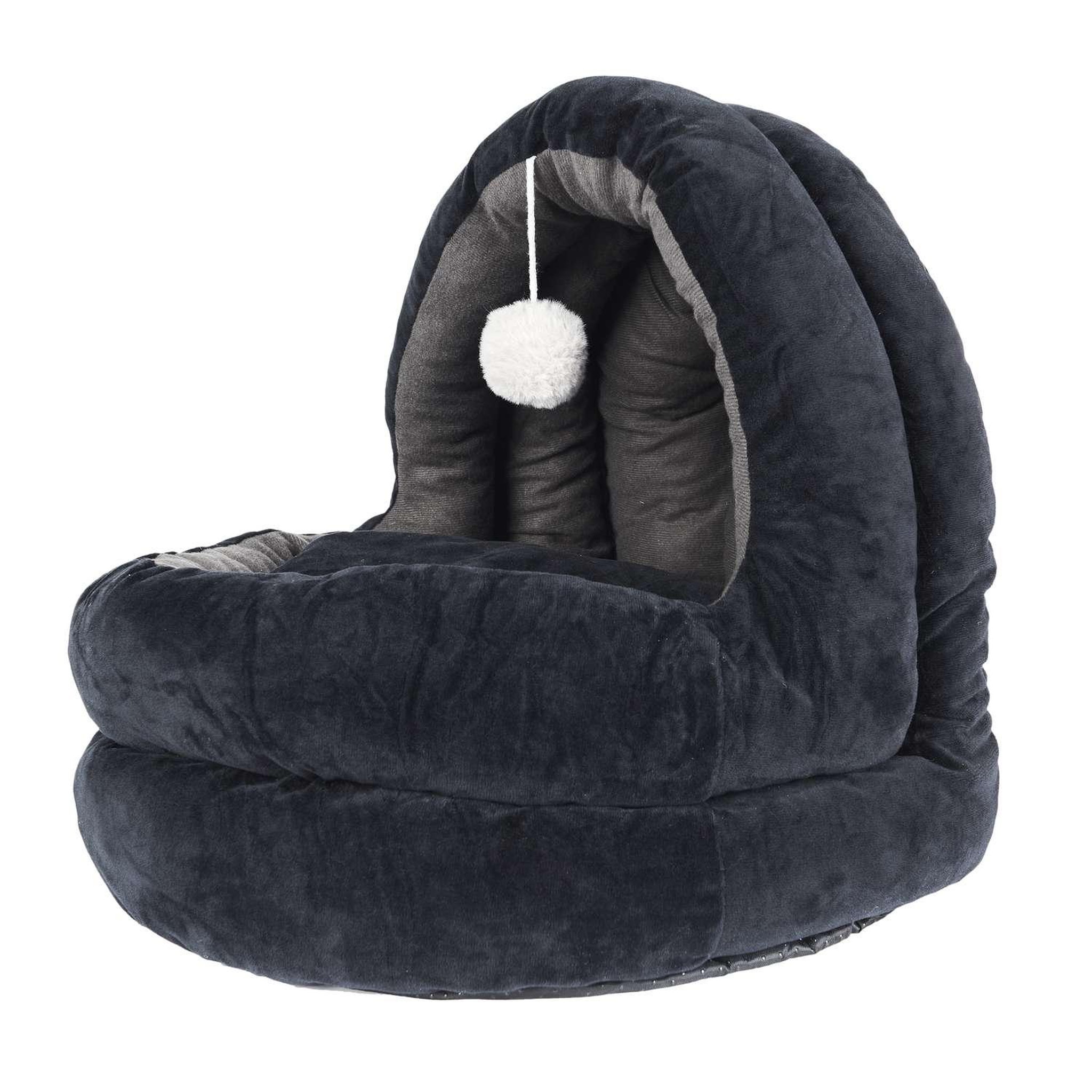 The concept Factory Panier apaisant pour chat et chien plume - gris anthracite