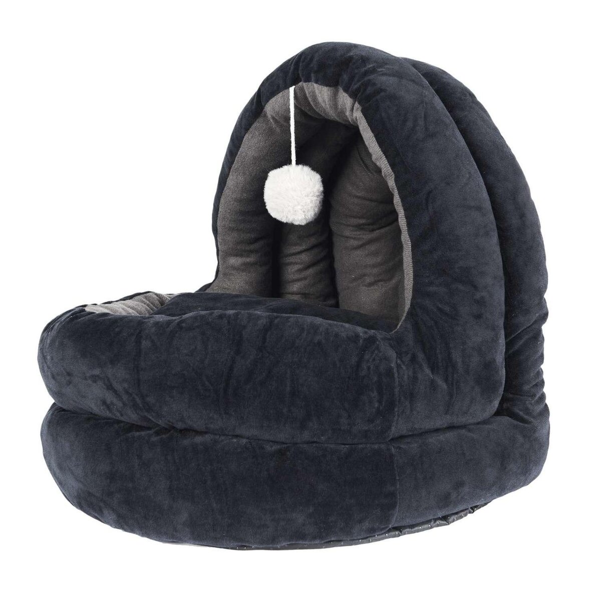 The concept Factory Panier apaisant pour chat et chien Plume - Gris anthracite