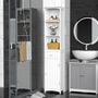 Voir la diapositive 4 : HOMCOM Meuble colonne de salle de bain moderne 34L x 24l x 170H cm blanc