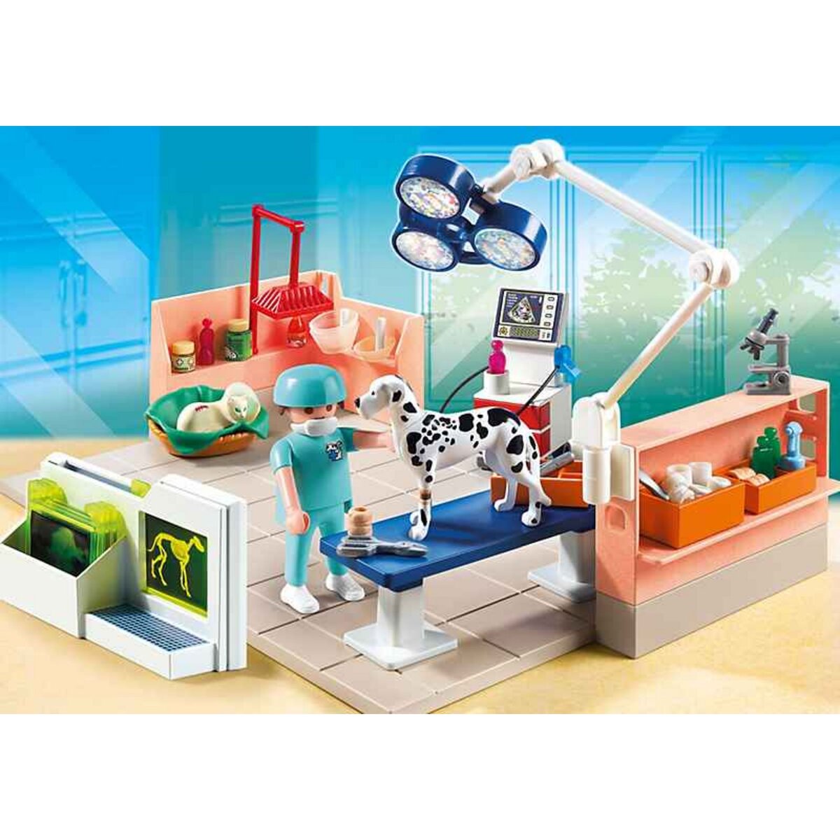 Chirurgien vétérinaire et salle d'opération Playmobil d'occasion