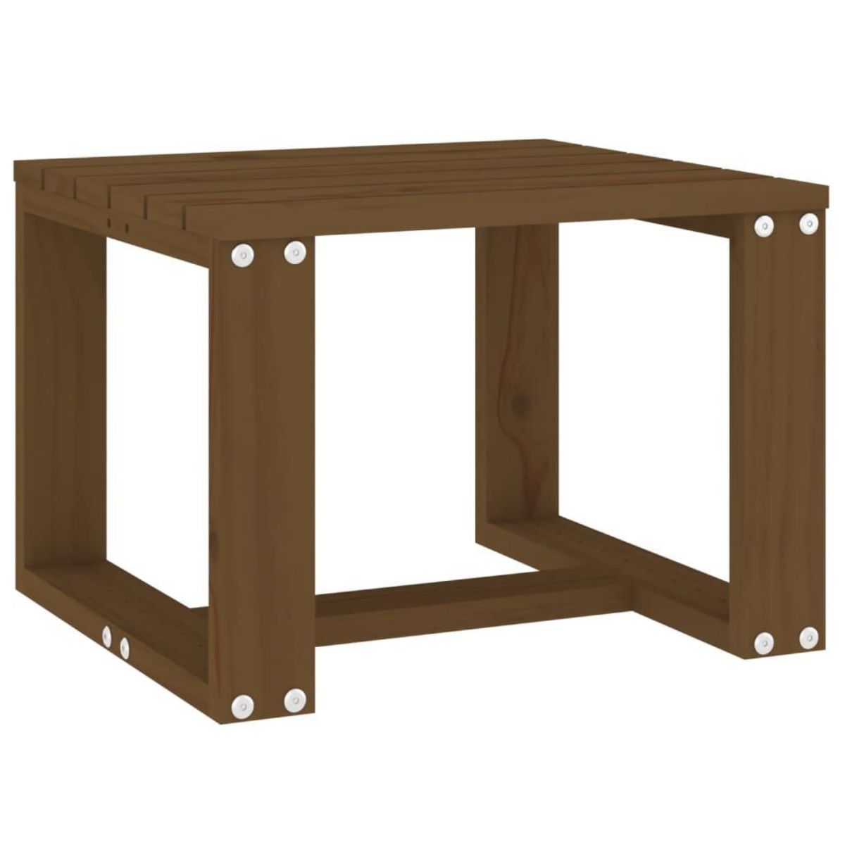 VIDAXL Table d'appoint jardin marron miel 40x38x28,5cm bois massif pin